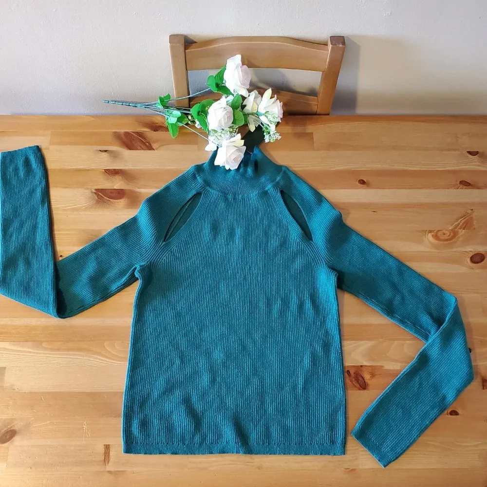 Wild Fable™ - Women's Mock Turtleneck Fitted Cut Out Pullover Sweater Size XXL - Picture 7 of 7